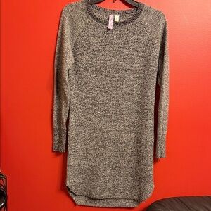 Alya Charcoal Long Sleeve Sweater Dress